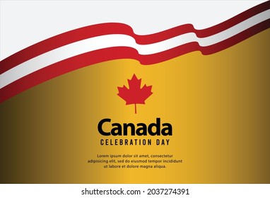 Happy independence day of canada. template, background. Vector illustration