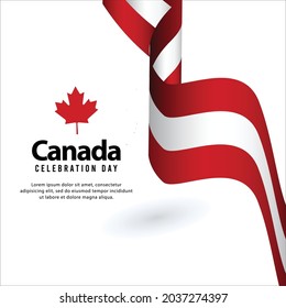 Happy independence day of canada. template, background. Vector illustration