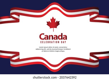Happy independence day of canada. template, background. Vector illustration