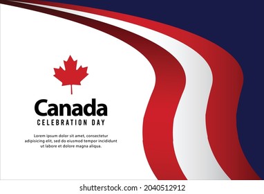 Happy independence day of canada. template, background. Vector illustration