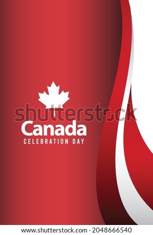 Happy independence day of canada. template, background. Vector illustration