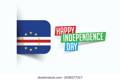 Happy Independence Day of Cape Verde Vector illustration, national day poster, greeting template design, EPS Source File
