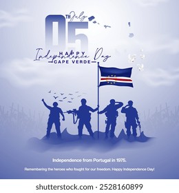 Happy Independence Day of Cape Verde social media post free template