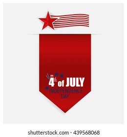 Happy independence day card, 4th of July, Vector abstract background.