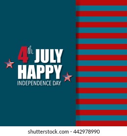 Happy independence day card, 4th of July, Vector abstract background.