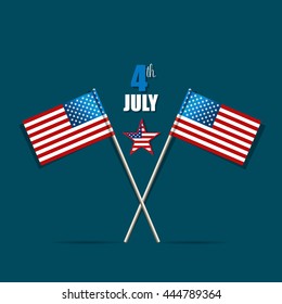 Happy independence day card, 4th of July, vector illustration.