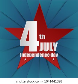 Happy independence day card United States of America, 4 th July