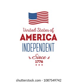 Happy independence day card United States of America, 4 th of July