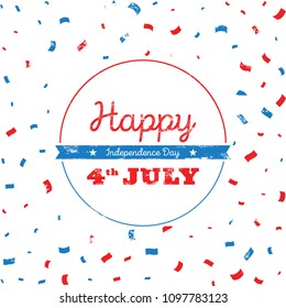 Happy independence day card United States of America, 4 th of July