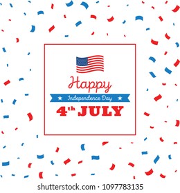 Happy independence day card United States of America, 4 th of July