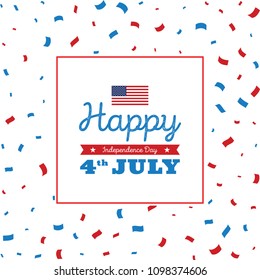  Happy independence day card United States of America, 4 th of July
