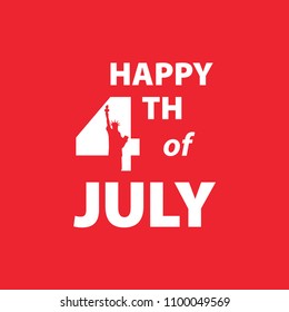 Happy independence day card United States of America, 4 th of July