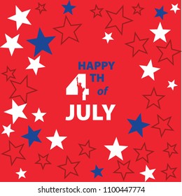 Happy independence day card United States of America, 4 th of July