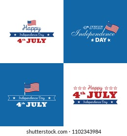 Happy independence day card United States of America, 4 th of July