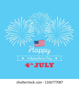 Happy Independence day card United States of America, 4 th of July