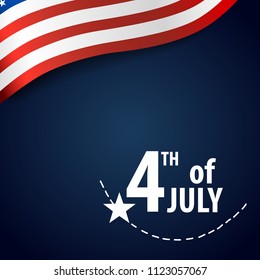 Happy independence day card United States of America. American Flag paper design, vector illustration.