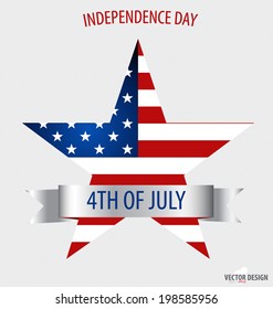 Happy independence day card United States of America. American Flag paper design, vector illustration. Stock Vector Illustration: 