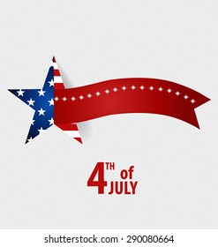 Happy independence day card United States of America. 4 th of July banner illustration design with american flag.