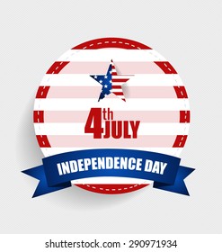 Happy independence day card United States of America. 4 th of July banner illustration design with american flag.