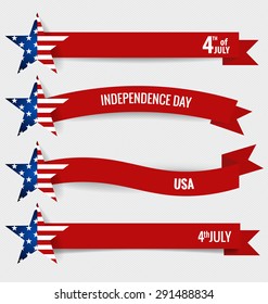Happy independence day card United States of America. 4 th of July banner illustration design with american flag.