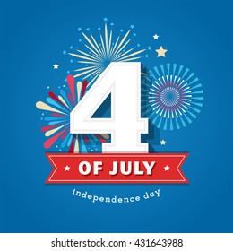 Happy independence day card United States of America, 4 th July