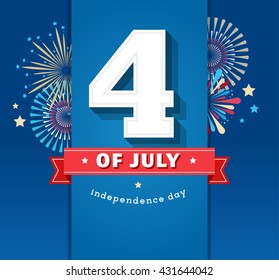 Happy independence day card United States of America, 4 th July