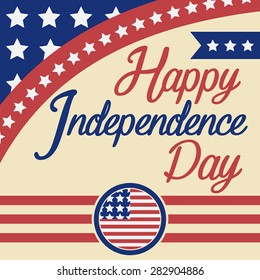 Happy independence day celebration greeting card, 4th of July