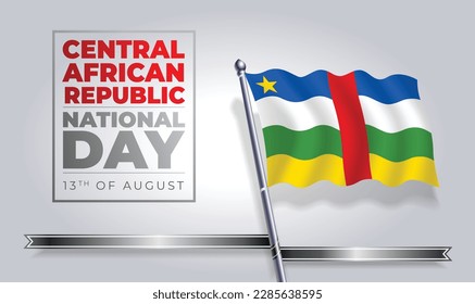 Happy independence day Central African Republic Vector Template Design