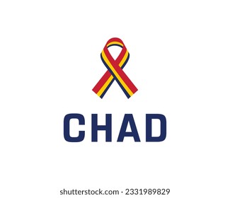 Happy Independence day Chad, Chad, Chad flag, 11th August, 11 August, National Day, Independence Day, ribbon flag of chad Typographic design typography vector eps icon illustration template style