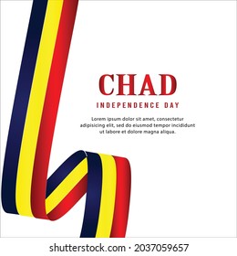 Happy independence day of Chad. template, background. Vector illustration