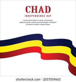 Feliz día de la independencia de Chad. , fondo. Ilustración del vector