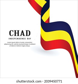 Feliz día de la independencia de Chad. , fondo. Ilustración del vector