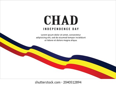 Feliz día de la independencia de Chad. , fondo. Ilustración del vector