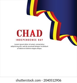 Happy independence day of Chad. template, background. Vector illustration