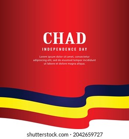 Happy independence day of Chad. template, background. Vector illustration
