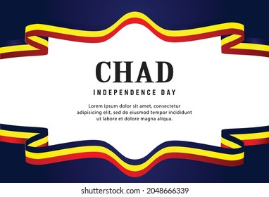 Feliz día de la independencia de Chad. , fondo. Ilustración del vector