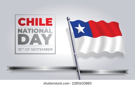 Happy independence day Chile Vector Template Design