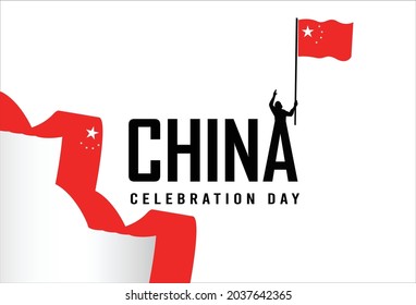 Happy independence day of China. template, background. Vector illustration