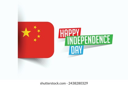 Happy Independence Day of China Vector illustration, national day poster, greeting template design, EPS Source File
