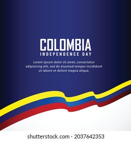 Happy independence day of Colombia. template, background. Vector illustration