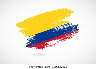 Fröhlicher Unabhängigkeitstag Kolumbiens mit altmodischem Hintergrund