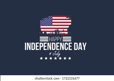 happy independence day concept.Conceptual vector illustration in flat style design.Isolated on background.minimalistic design