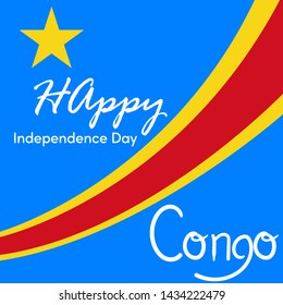 Happy independence day congo background 