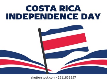 happy independence day costa rica with costa rica flag