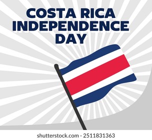 happy independence day costa rica with costa rica flag