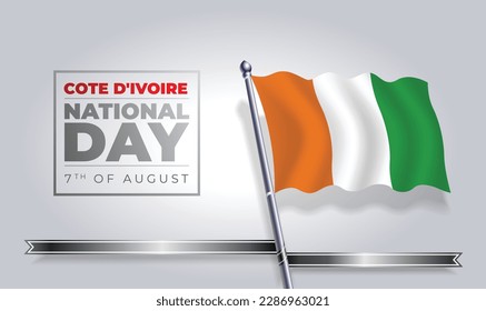 Happy independence day Cote D'Ivoire Vector Template Design