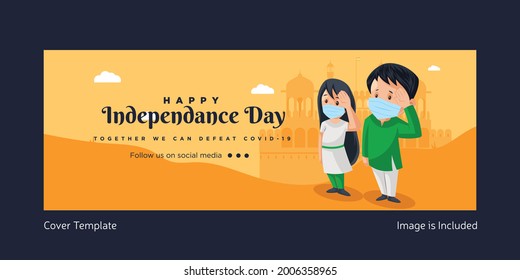 Happy independence day cover page template design.