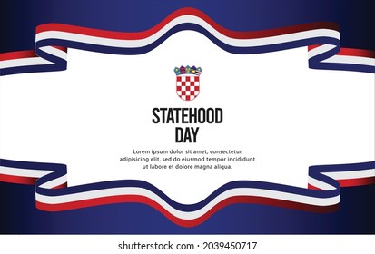 Happy independence day of Croatia. template, background. Vector illustration