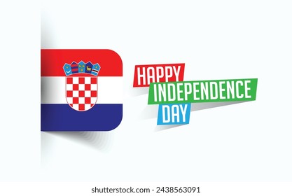Happy Independence Day of Croatia Vector illustration, national day poster, greeting template design, EPS Source File