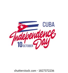 Happy independence day of Cuba banner design. vector illustration for greeting cards, posters, invitations, brochures